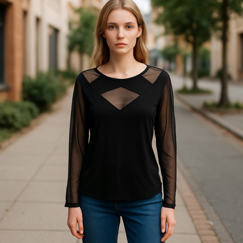 NWT INC International Concepts Black top size 1X